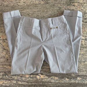 Pristine 🦢 Gucci Horse Bit Pinstripe High Waisted Dress Pants Sz 36